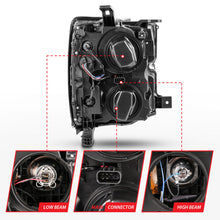 Load image into Gallery viewer, Anzo 2015-2016 Chevrolet Silverado Projector Headlights w/ Plank Style Desi