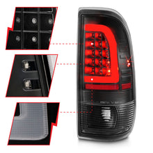 Load image into Gallery viewer, ANZO 1997-2003 Ford F-150 LED Tail Lights w/ Light Bar Black Housing Clear Lens 311377