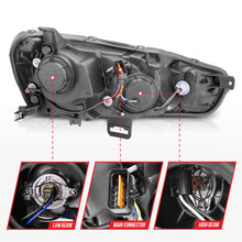 Load image into Gallery viewer, Anzo 2008-2015 Mitsubishi Lancer Projector Headlights w/ Halo Chrome (CCFL)