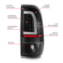 Load image into Gallery viewer, ANZO 1997-2003 Ford F-150 LED Tail Lights w/ Light Bar Black Housing Clear Lens 311377