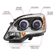 Load image into Gallery viewer, ANZO 2007-2008 Gmc Acadia Crystal Headlight Chrome Amber(OE) 111476