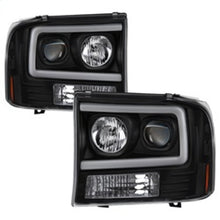 Load image into Gallery viewer, Spyder 99-04 Ford F250 Super Duty Projector Headlights - Light Bar - Black PRO-YD-FF25099V2-LB-BK 5084491