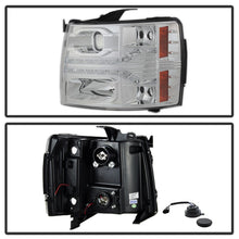 Load image into Gallery viewer, Spyder Chevy Silverado 1500 07-13 V2 Projector Headlights - LED DRL - Chrome PRO-YD-CS07V2-DRL-C 5083586