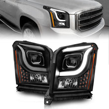 Load image into Gallery viewer, Anzo 15-17 GMC Yukon/Yukon XL Projector Headlights Black Housing/Clear Lens (w/ Light Bars) 111535