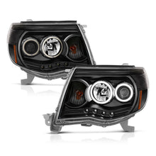 Load image into Gallery viewer, Anzo 2005-2011 Toyota Tacoma Projector Headlights w/ Halo Black