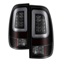 Load image into Gallery viewer, Spyder 08-16 Ford Super Duty F-250 V3 Light Bar LED Tail Lights - Blk Smoke ALT-YD-FS07V3-LBLED-BSM 5084729