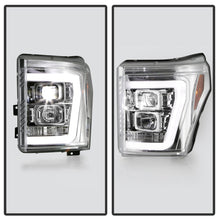 Load image into Gallery viewer, Spyder Ford F250/350/450 11-16 V2 High-Power LED Headlights-White Light Bar-Chrome PRO-YD-FS11V2PL-C 5087881
