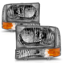 Load image into Gallery viewer, Anzo 2000-2004 Ford Excursion Crystal Headlights Chrome w/ LED 1pc