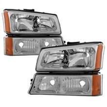 Load image into Gallery viewer, SPYDER Xtune Chevy Silverado 2500HD 03-06 Crystal Headlights w/ Bumper Lights Chrome HD-JH-CSIL03-AM-C-SET 5064912