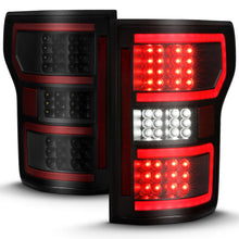 Load image into Gallery viewer, ANZO 18-19 Ford F-150 LED Taillight Black Housing Clear Lens Red Light Bar W/Sequential 311314