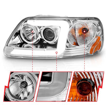 Load image into Gallery viewer, ANZO 1997-2003 Ford F-150 Projector Headlights w/ Light Bar Chrome Housing 111504