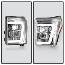 Load image into Gallery viewer, Spyder Ford F250/350/450 11-16 V2 High-Power LED Headlights-White Light Bar-Chrome PRO-YD-FS11V2PL-C 5087881