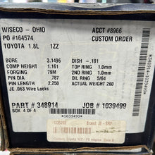 Load image into Gallery viewer, JE Pistons Toyota 1.8L 1ZZFE 3.1496 Bore 1.161 Comp Height