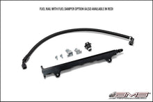 Load image into Gallery viewer, AMS Performance 08-15 Mitsubishi EVO X CNC Machined Aluminum Fuel Rail w/Pulsation Dampener - Black AMS.04.07.0006-2