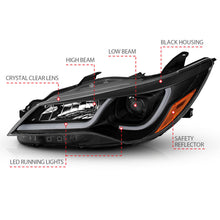 Load image into Gallery viewer, Anzo Projector Headlights W/ Plank Style Design Black w/Amber 15-16 Toyota