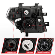Load image into Gallery viewer, ANZO 2005-2008 Nissan Pathfinder Crystal Headlight  Black Amber 111434