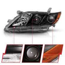 Load image into Gallery viewer, ANZO 2007-2011 Toyota Camry Projector Headlight Black Amber 121539