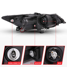 Load image into Gallery viewer, Anzo 2009-2012 Acura Tsx Projector Headlights w/ Halo Black (CCFL)