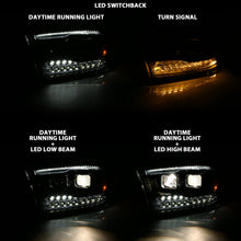 Load image into Gallery viewer, ANZO 2009-2018 Dodge Ram 1500 Projector H.L. Switchback Black Amber 111441