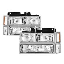 Load image into Gallery viewer, SPYDER Xtune Chevy Suburban 94-98 Headlights w/ Corner &amp; Parking Lights 8pcs Chrome HD-JH-CCK88-AM-C-SET 5069535