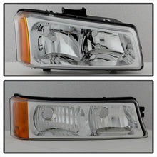 Load image into Gallery viewer, SPYDER Xtune Chevy Silverado 2500HD 03-06 Crystal Headlights w/ Bumper Lights Chrome HD-JH-CSIL03-AM-C-SET 5064912