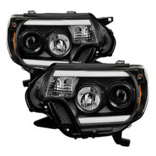 Load image into Gallery viewer, Spyder Toyota Tacoma 12-15 Projector Headlights Light Bar DRL Black PRO-YD-TT12-LBDRL-BK 5081711