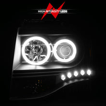 Load image into Gallery viewer, Anzo 2007-2014 Ford Expedition Projector Headlights w/ Halo Black