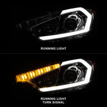 Load image into Gallery viewer, ANZO 2014-2016 Kia Forte Projector Headlights w/ Light Bar Chrome Housing 121561
