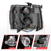 Load image into Gallery viewer, Anzo 2007-2013 Chevrolet Silverado 1500 Projector Headlights w/ Halo Black