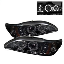 Load image into Gallery viewer, Spyder Ford Mustang 94-98 1PC Projector LED Halo Amber Reflctr LED Smk PRO-YD-FM94-1PC-AM-SMC 5010414