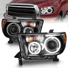 Load image into Gallery viewer, Anzo 2007-2013 Toyota Tundra Projector Headlights w/ Halo Black (CCFL)