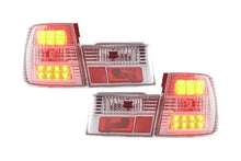 Load image into Gallery viewer, BMW 5-series E34 Chrome Clear LED Taillights Set (1988-1994)