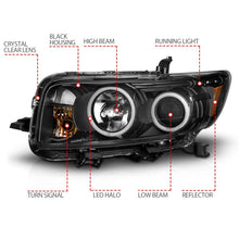 Load image into Gallery viewer, Anzo 2008-2010 Scion Xb Projector Headlights w/ Halo Black