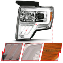 Load image into Gallery viewer, ANZO 2009-2013 Ford F-150 Projector Light Bar G4 Switchback H.L. Chrome Amber 111470