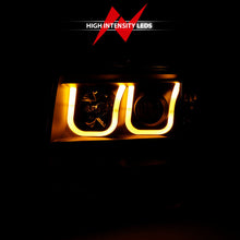 Load image into Gallery viewer, Anzo Ford F-150 09-14 Projector Switchback Headlights U-Bar Black W/ Amber