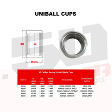 Load image into Gallery viewer, Chromoly Uniball Cups with Snap Ring