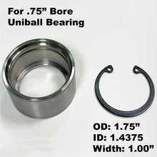 Load image into Gallery viewer, Chromoly Uniball Cups with Snap Ring
