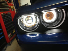 Load image into Gallery viewer, Anzo 2008-2014 Dodge Challenger Projector Headlights w/ Halo Black (CCFL)