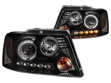 Load image into Gallery viewer, Anzo 2004-2008 Ford F-150 Projector Headlights w/ Halo and LED Black