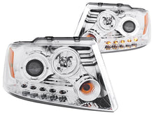 Load image into Gallery viewer, Anzo 2004-2008 Ford F-150 Projector Headlights w/ Halo and LED Chrome