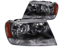 Load image into Gallery viewer, Anzo 1999-2004 Jeep Grand Cherokee Crystal Headlights Black