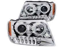 Load image into Gallery viewer, Anzo 1999-2004 Jeep Grand Cherokee Projector Headlights w/ Halo Chrome