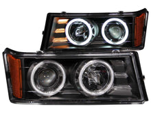 Load image into Gallery viewer, Anzo 2004-2012 Chevrolet Colorado Projector Headlights w/ Halo Black