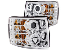 Load image into Gallery viewer, Anzo 2007-2013 Chevrolet Silverado 1500 Projector Headlights w/ Halo Chrome