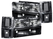 Load image into Gallery viewer, Anzo 1994-1998 Chevrolet C1500 Crystal Headlights Black