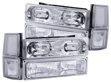 Load image into Gallery viewer, Anzo 1994-1998 Chevrolet C1500 Crystal Headlights w/ Halo Chrome w/ Signal