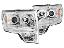 Load image into Gallery viewer, Anzo 2009-2014 Ford F-150 Projector Headlights w/ Halo Chrome (CCFL)