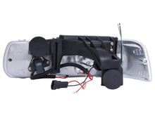 Load image into Gallery viewer, Anzo 1999-2002 Chevrolet Silverado 1500 Projector Headlights w/ Halo Black