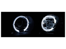 Load image into Gallery viewer, Anzo 1999-2002 Chevrolet Silverado 1500 Projector Headlights w/ Halo Black