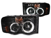 Load image into Gallery viewer, Anzo 2002-2005 Dodge Ram 1500 Projector Headlights w/ Halo Black G2